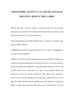 CHOLESTEROL, STATIN VÀ CÁC LIÊN HỆ: TIM MẠCH, HEN SUYỄN, BỆNH TỰ MIỄN, LIBIDO pot