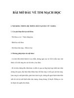 BÀI MỞ ĐẦU VỀ TIM MẠCH HỌC ppt