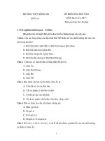 ĐỀ KIỂM TRA MÔN ĐỊA LÍ, HỌC KÌ II, LỚP 7 (SƠN LA)Đề số 1 docx