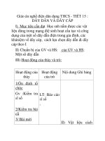 Giáo án nghề điện dân dụng THCS - TIẾT 15 : DÂY DẪN VÀ DÂY CÁP pot
