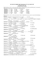ĐỀ THI TỐT NGHIỆP THPT MINH HỌA CỦA CỤC KHẢO THÍ NĂM HỌC 2010 - 2011 pdf