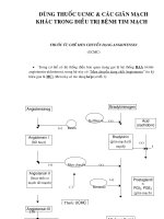 Điều trị nội khoa - DÙNG THUỐC UCMC & CÁC GIÃN MẠCH KHÁC TRONG ĐIỀU TRỊ BỆNH TIM MẠCH part 1 pot