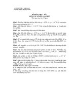 ĐỀ KIỂM TRA 1 TIẾT MÔN VẬT LÍ LỚP 11 CƠ BẢN - TRƯỜNG THPT HƯƠNG VINH potx