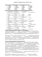 Đề luyện thi Tốt nghiệp và Đại học Năm 2011 – Đề 14 pdf