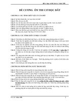 ĐỀ CƯƠNG ôn THI cơ học đất