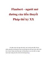 Flaubert - người mở đường của tiểu thuyết Pháp thế kỷ XX ppt
