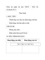 Giáo án nghệ tin học THCS - Tiết: 66, 67,68,69,70,71 Thực hành doc