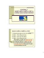 NHẬP môn CHIẾN lược và CHÍNH SÁCH KINH DOANH