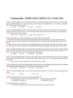 TRẮC NGHIỆM VẬT LÝ - TÍNH CHẤT SÓNG CỦA ÁNH SÁNG pps