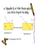 Bài giảng vật lý : Sự truyền ánh sáng - Sự phản xạ ánh sáng - Gương phẳng part 2 docx