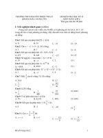 ĐỀ KIỂM TRA HỌC KỲ II MÔN TOÁN LỚP 6 (HƯNG YÊN ) đề 9 pps