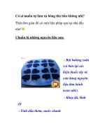 Có ai muốn tự làm xà bông thả bồn không nhỉ? docx