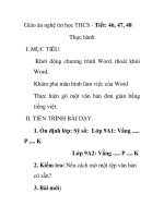 Giáo án nghệ tin học THCS - Tiết: 46, 47, 48 Thực hành doc