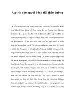 Aspirin cho người bệnh đái tháo đường ppt