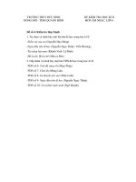 ĐỀ KIỂM TRA HỌC KÌ II MÔN ÂM NHẠC, LỚP 6 (Quảng Bình) đề 4 potx