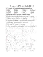 Đề kiểm tra Anh Văn khối 12 năm 2011 – T6 ppsx