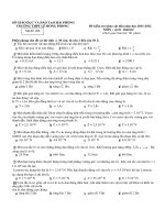 Đề kiểm tra khảo sát đầu năm học 2011- Mã đề: 486 ppt