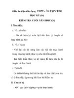 Giáo án điện dân dụng THPT - ÔN TẬP CUỐI HỌC KỲ (1t) potx