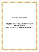 skkn một số trò chơi giúp học sinh khiếm thính lớp dự bị phát triển ngôn ngữ