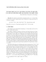 Báo cáo nghiên cứu khoa học: 