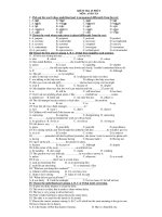 KIỂM TRA 45 PHÚT MÔN: ANH VĂN potx