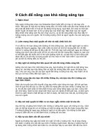 9 Cách để nâng cao khả năng sáng tạo pot