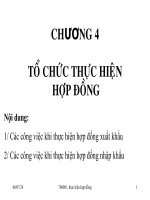 Bài giảng Kỹ thuật nghiệp vụ Ngoại thương - Chương 4 docx