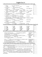 English Test 11 ppt