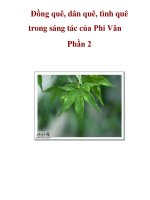 Đồng quê, dân quê, tình quê trong sáng tác của Phi Vân Phần 2 potx