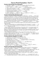 Test on Word Formation ( Test 9 ) doc