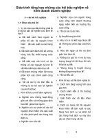 Giáo trình tổng hợp những câu hỏi trắc nghiệm về kinh doanh doanh nghiệp phần 1 ppsx