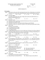 ĐỀ THI HỌC KỲ 2 VẬT LÝ - MÃ ĐỀ CB04 doc