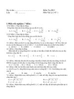 Kiểm Tra HK I Môn Vật Lý ( 45’ ) docx