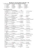 Đề kiểm tra Anh Văn khối 12 năm 2011 – T8 doc