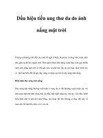 Dấu hiệu tiền ung thư da do ánh nắng mặt trời doc