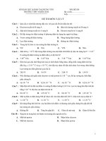 ĐỀ KIỂM TRA VẬT LÝ - MÃ ĐỀ 024 pot