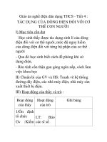 Giáo án nghề điện dân dụng THCS - Tiết 4 : TÁC DỤNG CỦA DÒNG ĐIỆN ĐỐI VỚI CƠ THỂ CON NGƯỜI doc