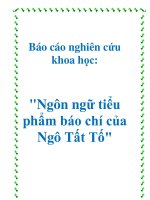 Báo cáo nghiên cứu khoa học: 