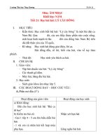 Giáo án âm nhạc lớp 5: Học bài hát: LÝ CÂY BÔNG (tiết 3) docx