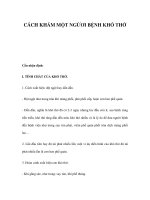 CÁCH KHÁM MỘT NGỪƠI BỆNH KHÓ THỞ ppt