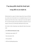 Ứng dụng phẫu thuật/thủ thuật lạnh trong điều trị các bệnh da ppt