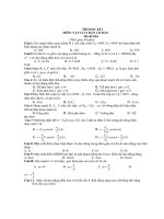 THI HỌC KÌ I MÔN: VẬT LÍ 12 BAN CƠ BẢN Mã đề 624 pot