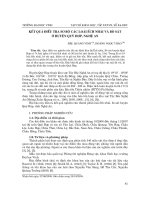 Báo cáo nghiên cứu khoa học: 