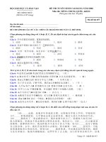 ĐỀ THI TUYỂN SINH CAO ĐẲNG NĂM 2008 Môn thi: Tiếng Trung Quốc. Mã đề 657 ppt