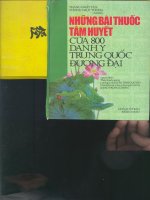 Những bài thuốc tâm huyết của 800 danh y trung quốc đương đại part 1 doc