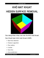 Bài giảng đồ họa : KHỬ MẶT KHUẤT HIDDEN SURFACE REMOVAL part 1 doc