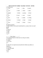 ĐỀ ÔN THI TỐT NGHIỆP - ĐẠI HỌC NĂM 2011 – ĐỀ 002 pps