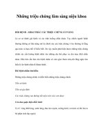 Những triệu chứng lâm sàng niệu khoa pptx