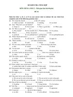 ĐỀ KIỂM TRA TỔNG HỢP MÔN TIẾNG ANH 12 - ĐỀ 26 ppt