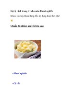 Gợi ý cách trang trí cho món khoai nghiền docx
